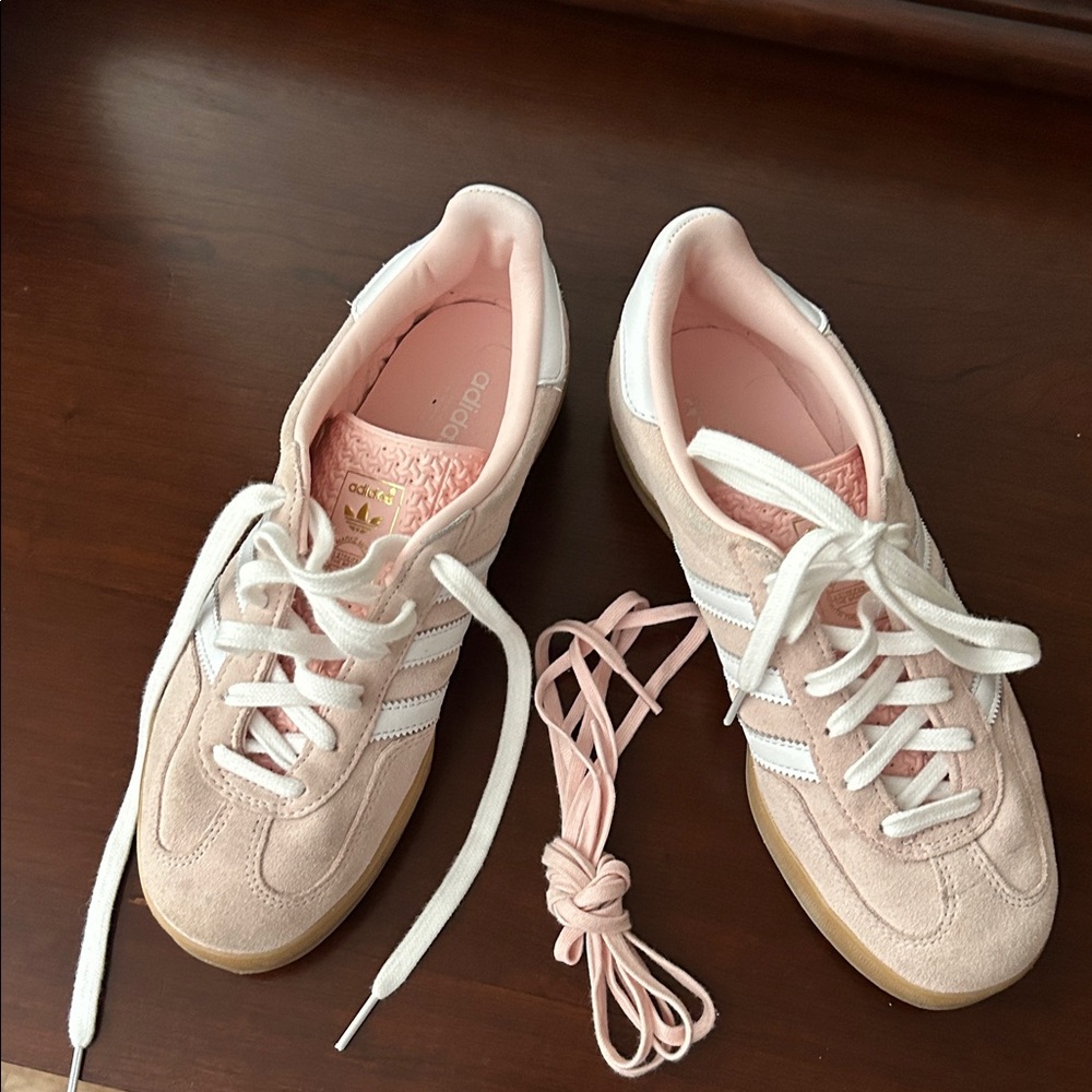 Adidas Gazelle Women's Soft Pink and White Sneakers
